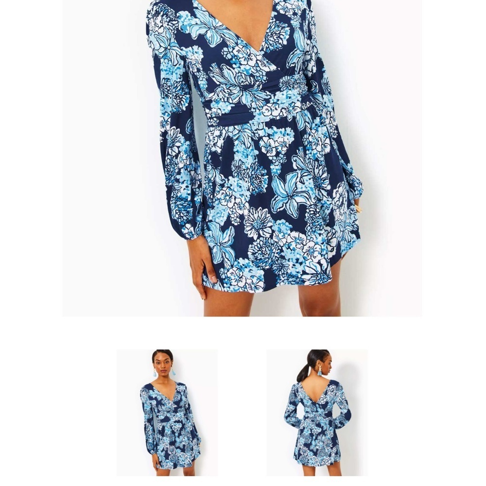 Lilly Pulitzer Blue Floral Mini Dress